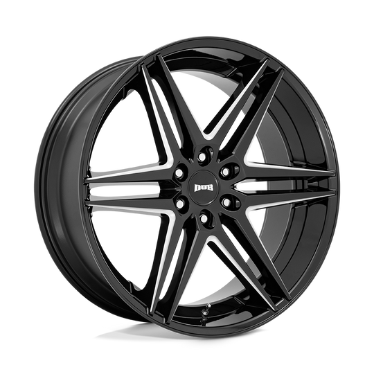 S267240089+30 - DUB S267 Dirty Dog 24X10 6X135  30mm Glossy Black Milled - DUB Wheels Canada