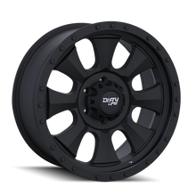 Charger l'image dans la galerie, 9300-47100MBN - Dirty Life Ironman 14X7 4X110 /  ET 13mm Matte Black with Black Beadlock - Dirty Life Wheels Canada