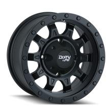 Load image into Gallery viewer, 9301-57100MB - Dirty Life Roadkill 15X7 4X110 /  ET 13mm Matte Black with Simulated Ring - Dirty Life Wheels Canada