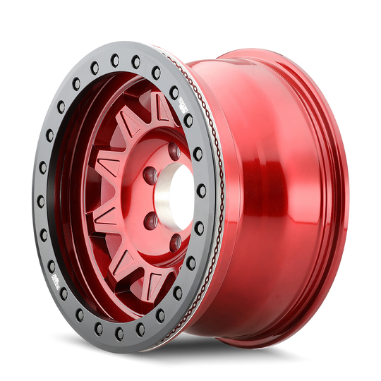 9302-7936R14 - Dirty Life Roadkill 17X9 6X135 /  ET -14mm Gloss Crimson Candy Red - Dirty Life Wheels Canada