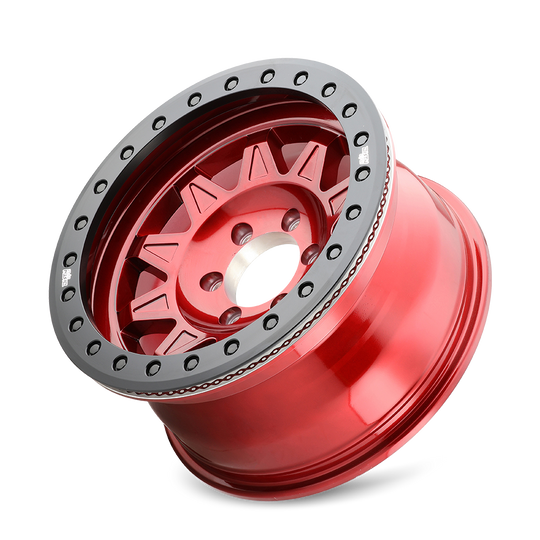 9302-7973R14 - Dirty Life Roadkill 17X9 5X127 /  ET -14mm Gloss Crimson Candy Red - Dirty Life Wheels Canada
