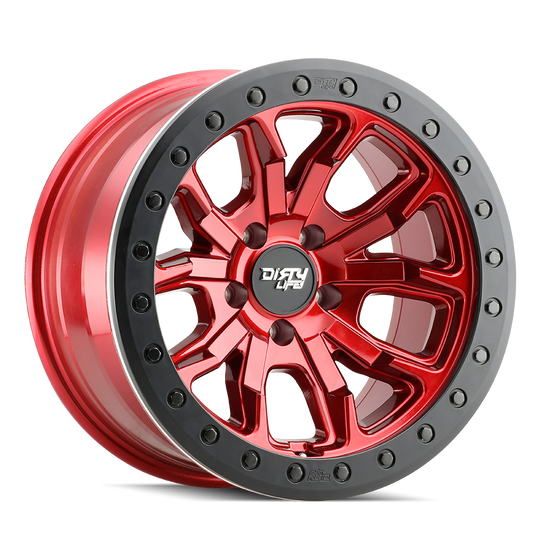 9303-7983R38 - Dirty Life DT-1 17X9 6X139.7 /  ET -38mm Crimson Candy Red - Dirty Life Wheels Canada
