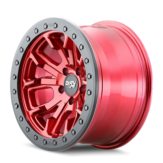 9303-7985R38 - Dirty Life DT-1 17X9 5X139.7 /  ET -38mm Crimson Candy Red - Dirty Life Wheels Canada