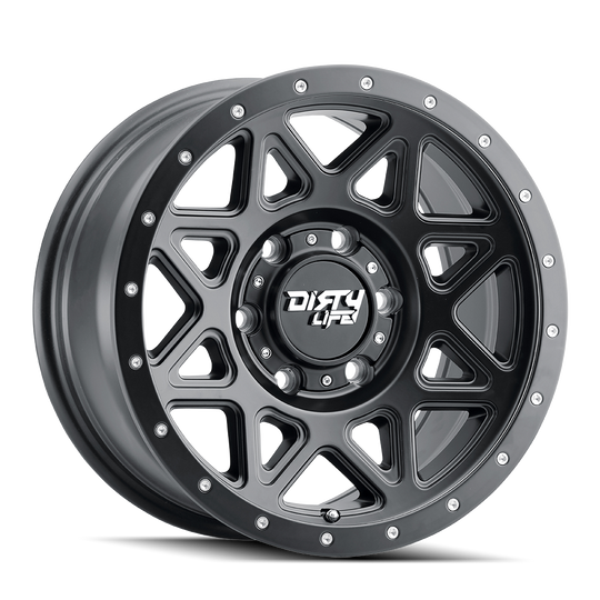9305-7970MB - Dirty Life Theory 17X9 8X170 /  ET -12mm Satin Black - Dirty Life Wheels Canada