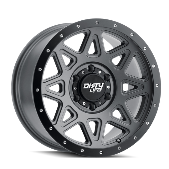 9305-7973MGT - Dirty Life Theory 17X9 5X127 /  ET -12mm Satin Gunmetal - Dirty Life Wheels Canada