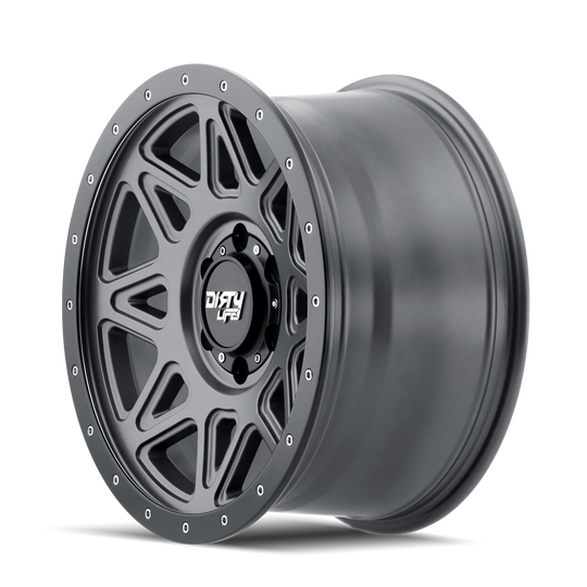 9305-8981MGT - Dirty Life Theory 18X9 8X165.1 /  ET 0mm Satin Gunmetal - Dirty Life Wheels Canada