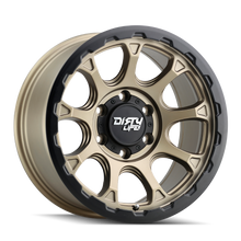 Load image into Gallery viewer, 9307-7883MGD - Dirty Life Drifter 17X8.5 6X139.7 /  ET -6mm Matte Gold - Dirty Life Wheels Canada