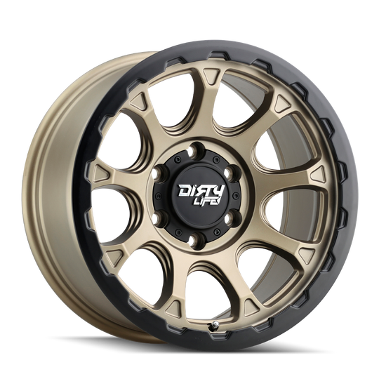 9307-7883MGD - Dirty Life Drifter 17X8.5 6X139.7 /  ET -6mm Matte Gold - Dirty Life Wheels Canada