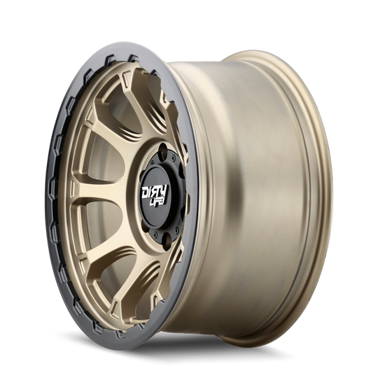 9307-7883MGD - Dirty Life Drifter 17X8.5 6X139.7 /  ET -6mm Matte Gold - Dirty Life Wheels Canada