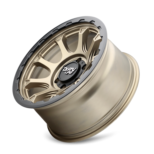 9307-7883MGD - Dirty Life Drifter 17X8.5 6X139.7 /  ET -6mm Matte Gold - Dirty Life Wheels Canada