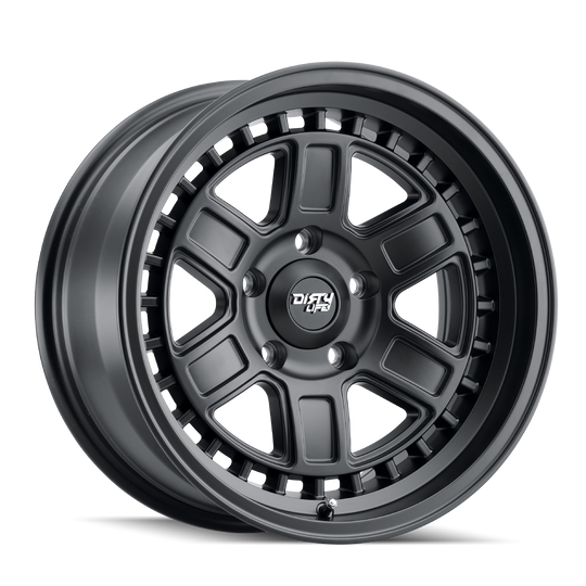 9308-7873MB - Dirty Life Cage 17X8.5 5X127 /  ET -6mm Matte Black - Dirty Life Wheels Canada