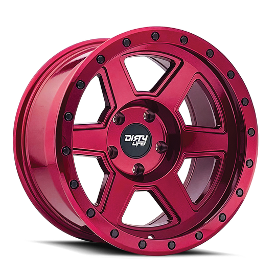 9315-2170R - Dirty Life Compound 20X10 8X170 /  ET -25mm Crimson Candy Red - Dirty Life Wheels Canada