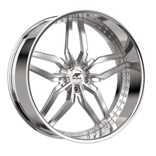 Load image into Gallery viewer, DRI2493BL10F1BCR - Amani Drift 24X9 Blank 1mm Brush Center Chrome Lip - Amani Wheels Canada