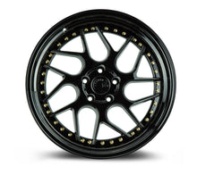Load image into Gallery viewer, DS11885510035GBGR - Aodhan DS01 18X8.5 5X100 ET 35mm Gloss Black with Gold Rivets - Aodhan Wheels Canada
