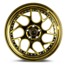 Load image into Gallery viewer, DS11895510035VG - Aodhan DS01 18X9.5 5X100 ET 35mm Gold Vacuum with Chrome Rivets - Aodhan Wheels Canada