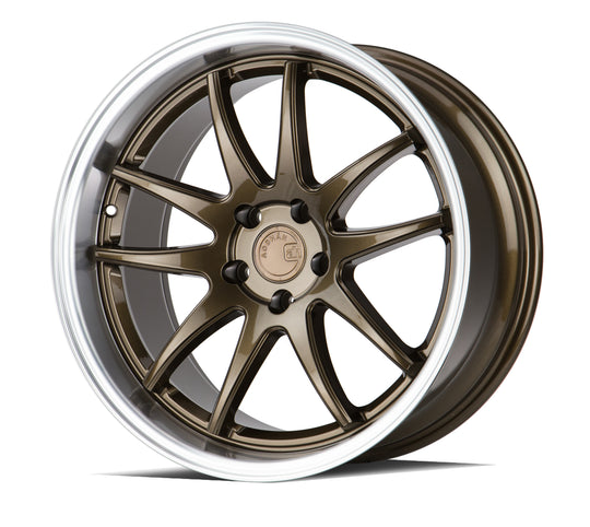 DS21895510035BR - Aodhan DS02 18X9.5 5X100 ET 35mm Bronze with Machined Lip - Aodhan Wheels Canada