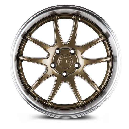 DS21911511415BR - Aodhan DS02 19X11 5X114.3 ET 15mm Bronze with Machined Lip - Aodhan Wheels Canada