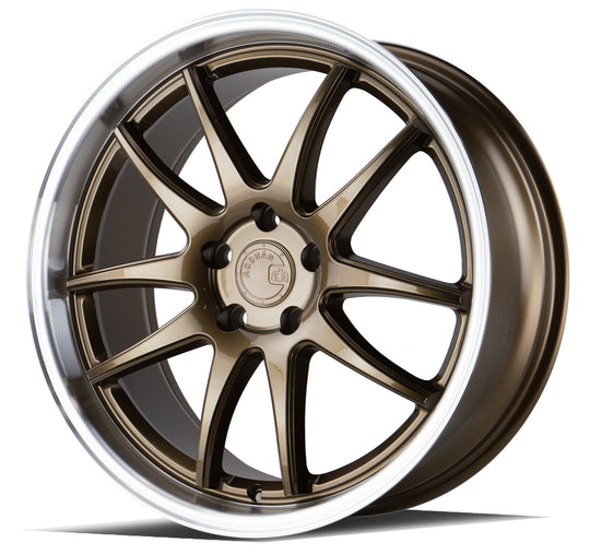 DS21985511435BR - Aodhan DS02 19X8.5 5X114.3 ET 35mm Bronze with Machined Lip - Aodhan Wheels Canada