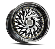 Load image into Gallery viewer, DS31895510035VB_D - Aodhan DS03 (Driver Side) 18X9.5 5X100 ET 35mm Black Vacuum with Gold Rivets - Aodhan Wheels Canada