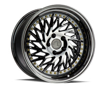 Load image into Gallery viewer, DS31895510035VB_D - Aodhan DS03 (Driver Side) 18X9.5 5X100 ET 35mm Black Vacuum with Gold Rivets - Aodhan Wheels Canada