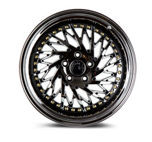 Load image into Gallery viewer, DS31895510035VB_P - Aodhan DS03 (Passenger Side) 18X9.5 5X100 ET 35mm Black Vacuum with Gold Rivets - Aodhan Wheels Canada