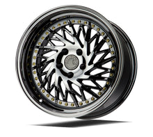 Load image into Gallery viewer, DS31895510035VB_P - Aodhan DS03 (Passenger Side) 18X9.5 5X100 ET 35mm Black Vacuum with Gold Rivets - Aodhan Wheels Canada