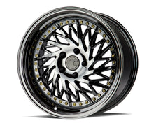 Load image into Gallery viewer, DS31895510035VB_P - Aodhan DS03 (Passenger Side) 18X9.5 5X100 ET 35mm Black Vacuum with Gold Rivets - Aodhan Wheels Canada