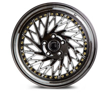 Load image into Gallery viewer, DS31895510035VC_D - Aodhan DS03 (Driver Side) 18X9.5 5X100 ET 35mm Vacuum Chrome with Gold Rivets - Aodhan Wheels Canada