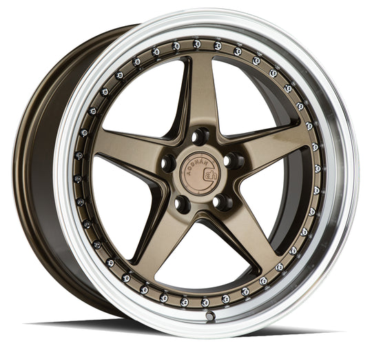 DS51885510035BR - Aodhan DS05 18X8.5 5X100 ET 35mm Bronze with Machined Lip - Aodhan Wheels Canada