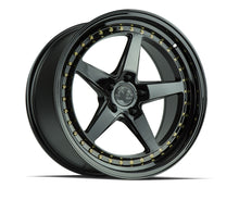 Load image into Gallery viewer, DS51885510035GB - Aodhan DS05 18X8.5 5X100 ET 35mm Gloss Black with Gold Rivets - Aodhan Wheels Canada