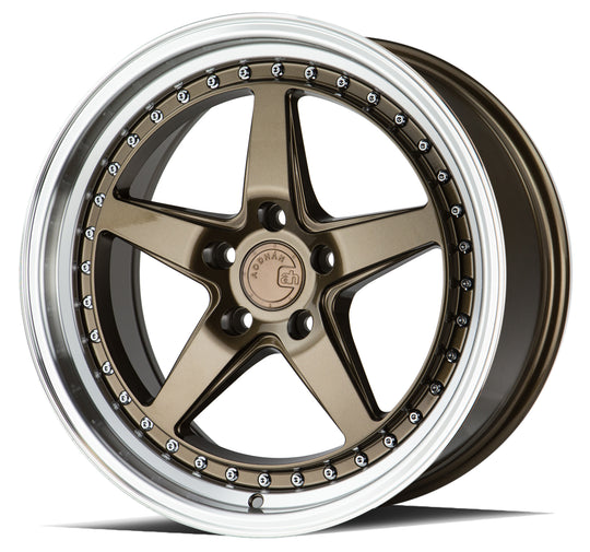 DS51885511435BR - Aodhan DS05 18X8.5 5X114.3 ET 35mm Bronze with Machined Lip - Aodhan Wheels Canada