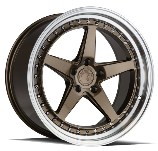 DS51895510035BR - Aodhan DS05 18X9.5 5X100 ET 35mm Bronze with Machined Lip - Aodhan Wheels Canada
