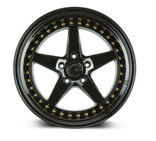 Charger l'image dans la galerie, DS51895510035GB - Aodhan DS05 18X9.5 5X100 ET 35mm Gloss Black with Gold Rivets - Aodhan Wheels Canada