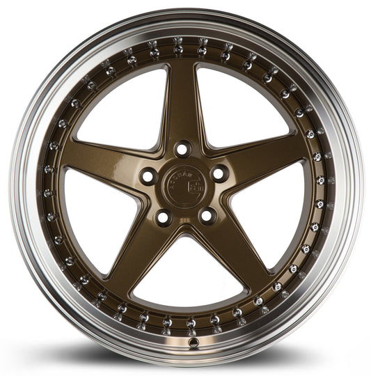 DS51911511422BR - Aodhan DS05 19X11 5X114.3 ET 22mm Bronze with Machined Lip - Aodhan Wheels Canada