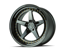 Load image into Gallery viewer, DS51911511422GB - Aodhan DS05 19X11 5X114.3 ET 22mm Gloss Black with Gold Rivets - Aodhan Wheels Canada