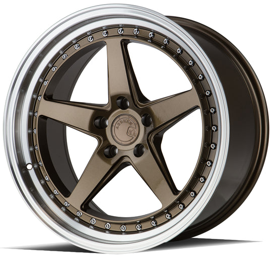 DS51995511422BR - Aodhan DS05 19X9.5 5X114.3 ET 22mm Bronze with Machined Lip - Aodhan Wheels Canada
