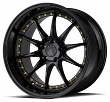 Charger l'image dans la galerie, DS71911511415GB - Aodhan DS07 19X11 5X114.3 ET 15mm Gloss Black with Gold Rivets - Aodhan Wheels Canada
