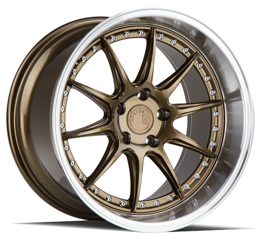 DS71911511422BZ - Aodhan DS07 19X11 5X114.3 ET 22mm Bronze with Machined Lip - Aodhan Wheels Canada