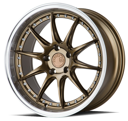 DS71985511435BZ - Aodhan DS07 19X8.5 5X114.3 ET 35mm Bronze with Machined Lip - Aodhan Wheels Canada