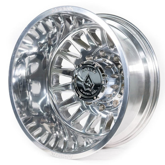 A110228293N22017 - Arena Dually Rival Rear 22X8.25 8X210 -220mm Milled And Polished - Arena Wheels Canada