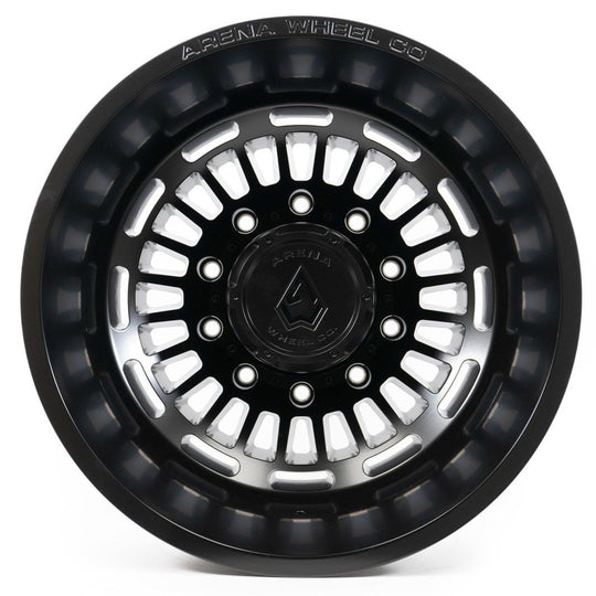 A115228293N22001 - Arena Dually Tactic Rear 22X8.25 8X210 -220mm Satin Black - Arena Wheels Canada