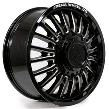 Load image into Gallery viewer, A113208292P10516 - Arena Dually Thunder Front 20X8.25 8X200 105mm Gloss Black And Milled - Arena Wheels Canada