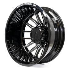 Charger l'image dans la galerie, A1132282A9N20216 - Arena Dually Thunder Rear 22X8.25 10X225 -202mm Gloss Black And Milled - Arena Wheels Canada