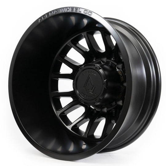 A113228292N20201 - Arena Dually Thunder Rear 22X8.25 8X200 -202mm Satin Black - Arena Wheels Canada