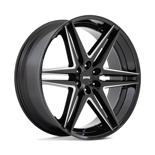S267260084+25 - DUB S267 Dirty Dog 26X10 6X139.7  25mm Glossy Black Milled - DUB Wheels Canada
