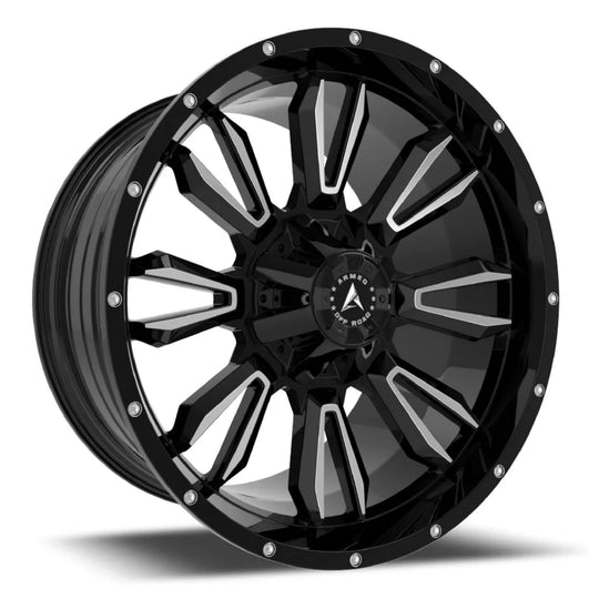 A161-2210-32-138 - Armed OffRoad Dagger 22X10 6X135 ET 0mm Gloss Black Machined - Armed OffRoad Wheels Canada