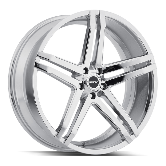 S40051515 - Strada S40 Domani 20X8.5 5x115 15mm Chrome - Strada Wheels Canada