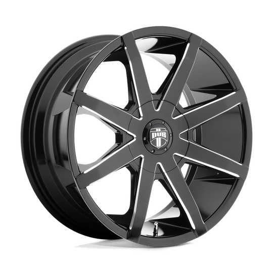 S109208500+34D - DUB S109 Push 20X8.5 BLANK  34mm Gloss Black Milled - DUB Wheels Canada