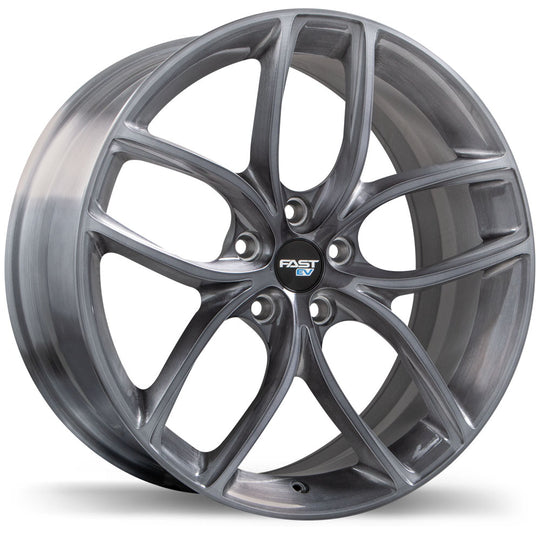 FE04-1985-65ND+35C701 - Fast Wheels EV04 19X8.5 5X114.3 35mm Brushed With Dark Tint - Fast Wheels Wheels Canada