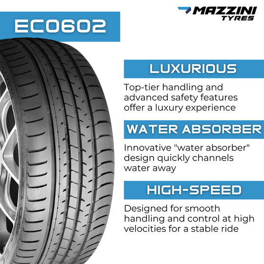 MZ2453520EX-2PK 245/35R20 Mazzini Eco602 95Y - 2 Pack Mazzini Tires Canada